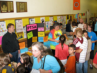 The PTSA table at the Walden Open House