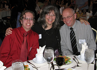 Justin Wheeler and his parents